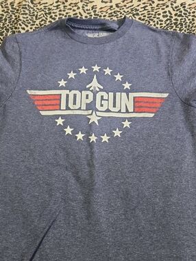 Top Gun Heather Navy Short Sleeve Tee - Top Gun Graphic
